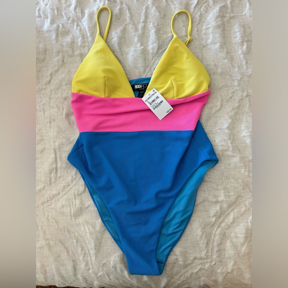 Beach Riot Ribbed Color Block Wren One Piece Swimsuit - Picture 2 of 6